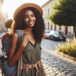 female backpacker on a hot summer day-14